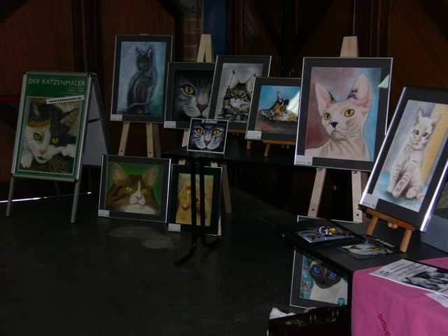 Katzenmaler malt in Pastellkreide - Katzen Sonstige - 47877