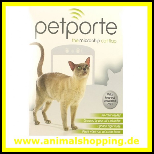 Petporte   Transponder-Katzenklappe für gechippte Katzen - Katzen Zubehoer - Nordwalde