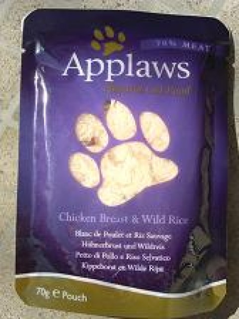 12 X 70g - SET APPLAWS POUCH - HÜNERBRUST & WILDREIS . - Katzen Zubehoer - Wien
