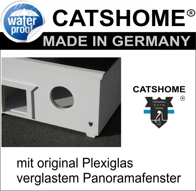 Wetterfestes Katzenhaus Katzenhütte outdoor original CATSHOME Made in Germany N - Katzen Zubehoer - Augsburg